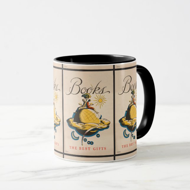 Book Reading Vintage  Mug (Front Right)