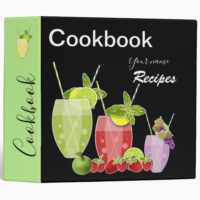 Book recipes 3 ring binder (Front/Spine)