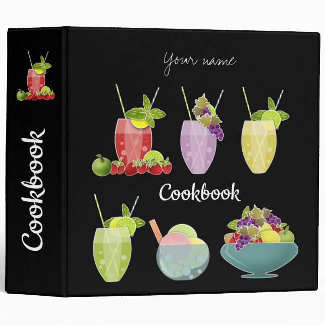 Book recipes, cookbook 3 ring binder (Front/Spine)