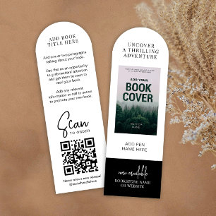 Book Release Author Marketing Scannable QR Code Bookmarks