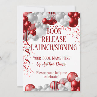 Book Release Launch Signing Party Invitation