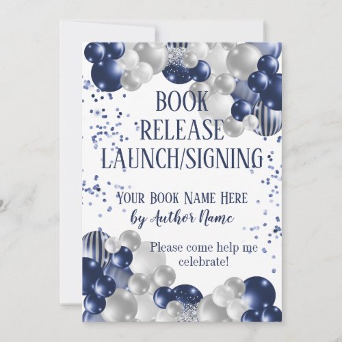 Book Release Launch Signing Party Invitation