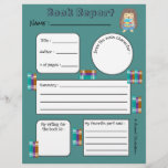 Book report template letterhead<br><div class="desc">A cute book report template with a cute little hedgehog and books . Ideal for elementary school students . 
© ArianeC Illustrations</div>