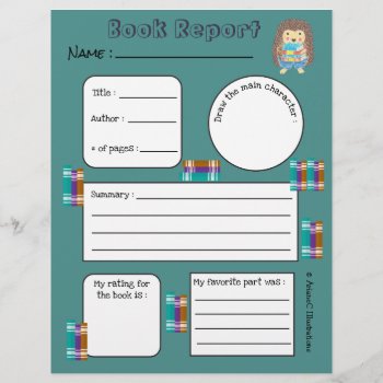 Book Report Template Letterhead by ArianeC at Zazzle