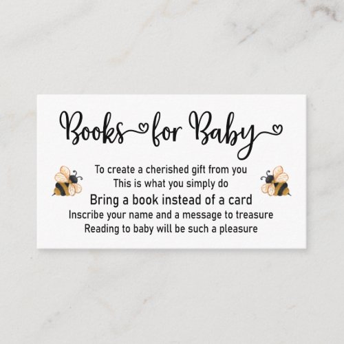 Book Request Baby Bee Shower Invitation