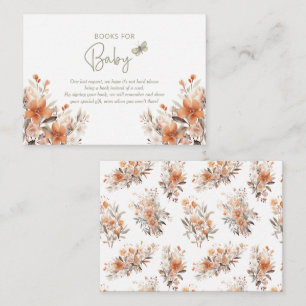 Book Request Baby in Bloom Girl Baby Shower Enclosure Card