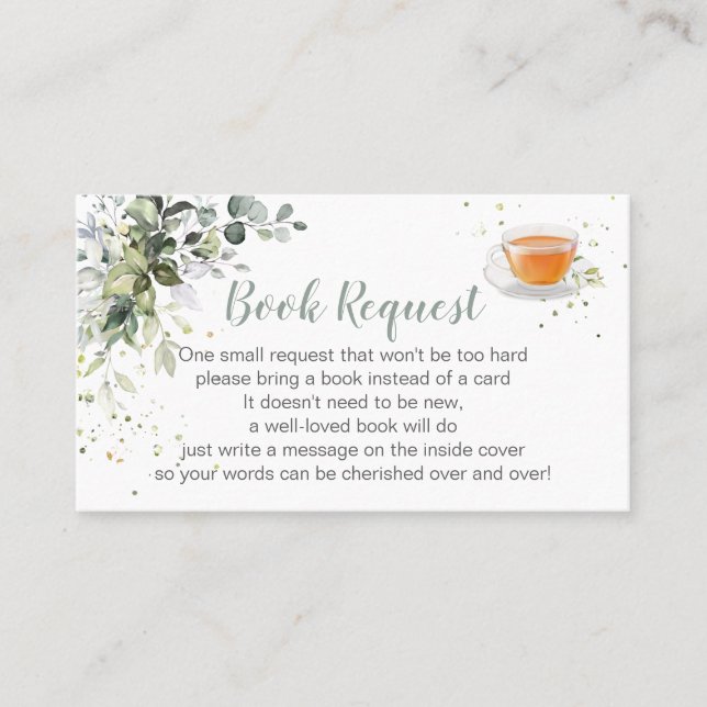 Book Request Baby is Brewing Card (Front)