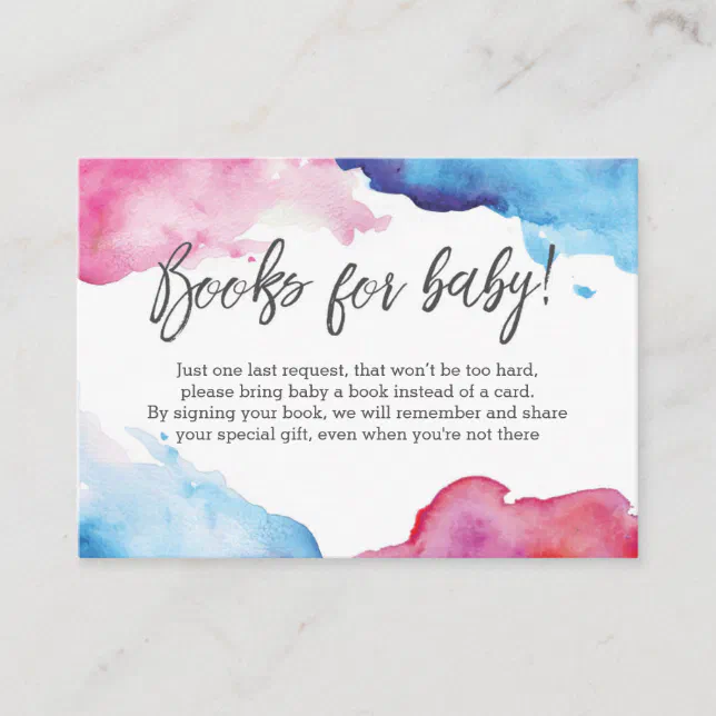 Book Request Baby Shower Books Insert Card Zazzle