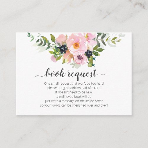 Book Request Baby Shower Enclosure Card
