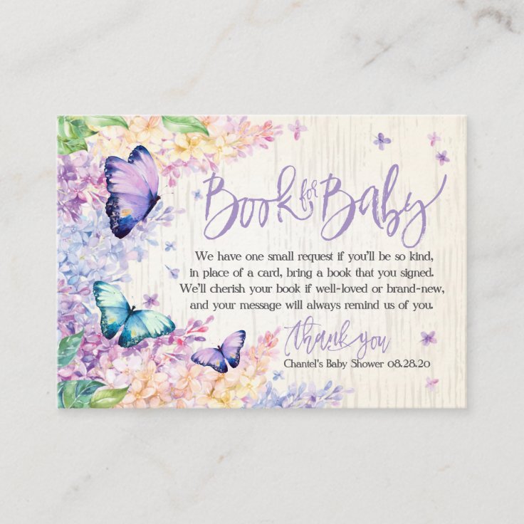 Book Request Baby Shower Invitation Insert Card Zazzle