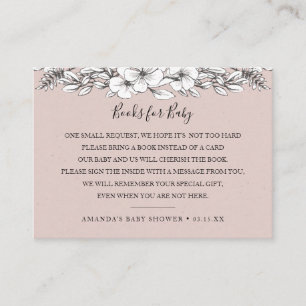 Book Request Baby Shower Invitation Insert Card