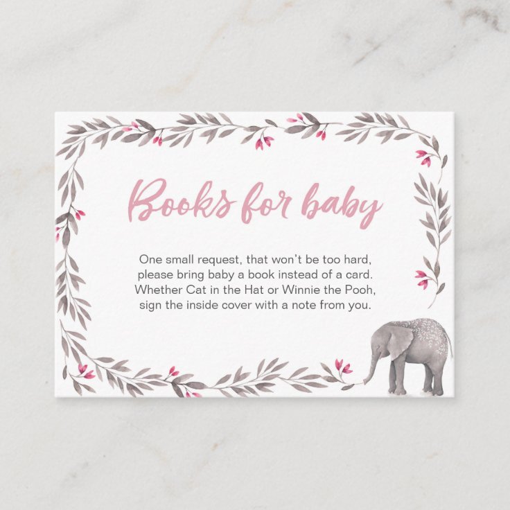 Book Request Baby Shower Invitation Insert Card Zazzle