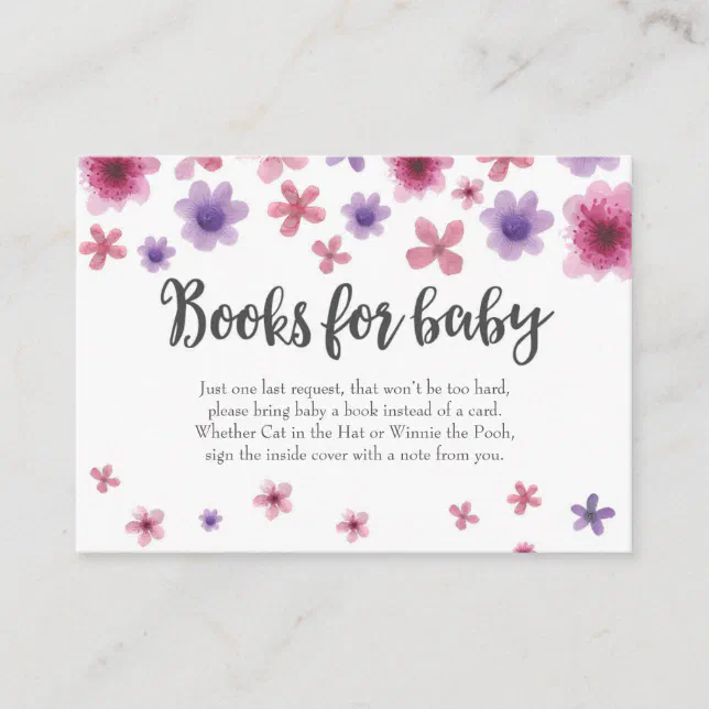Book Request Baby Shower Invitation Insert Card Zazzle