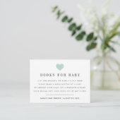 Book Request | Baby Shower Invitation Insert Card (Standing Front)