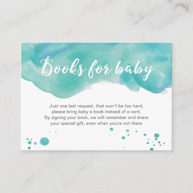 Book Request Baby Shower Invitation Insert Card Zazzle