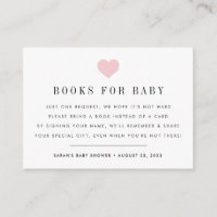 Book Request | Baby Shower Invitation Insert Card