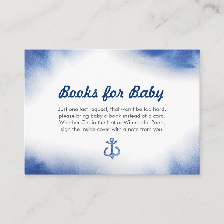 Book Request Baby Shower Invitation Insert Card Zazzle