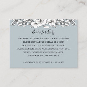 Book Request Baby Shower Invitation Insert Card