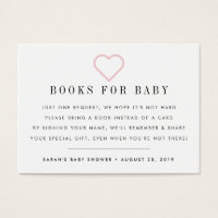 Book Request | Baby Shower Invitation Insert Card