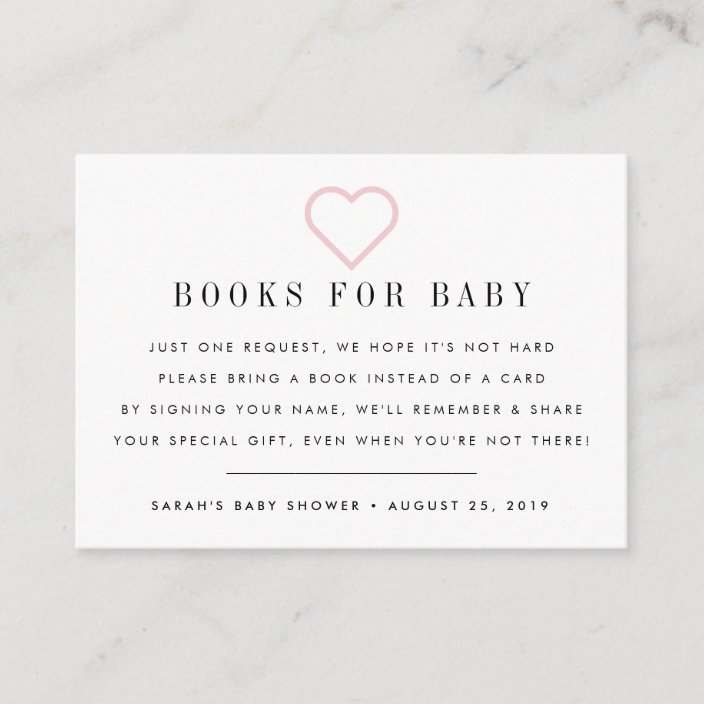Baby Shower Invitation Insert Card 