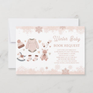 Book Request Baby Shower Neutral It's Cold Outside Invitation