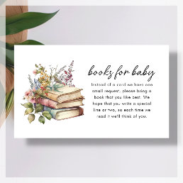 Book Request | Book Themed Baby Shower  Enclosure Card