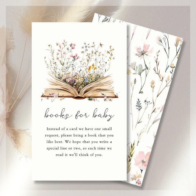 Book Request | Book Themed Baby Shower  Enclosure Card (Creator Uploaded)