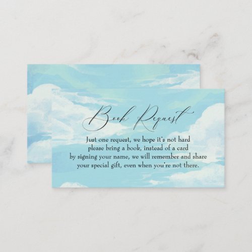 Book Request Books for Baby Blue Sky Cloud Business Card - Book Request Books for Baby Blue Sky Cloud  - a perfect way to get baby's library started!