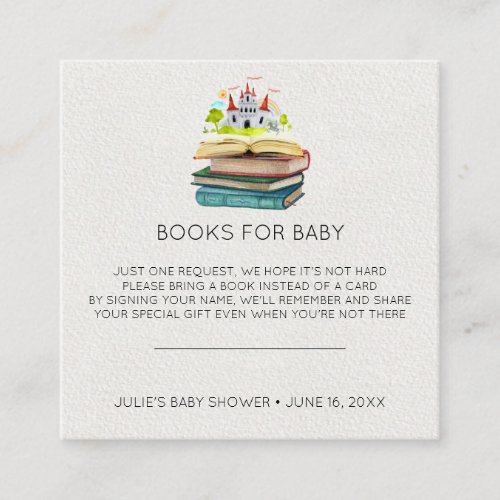 Book Request  Fairy Tales Baby Shower Insert