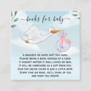 Book Request for baby Baby Shower Enclosure Card
