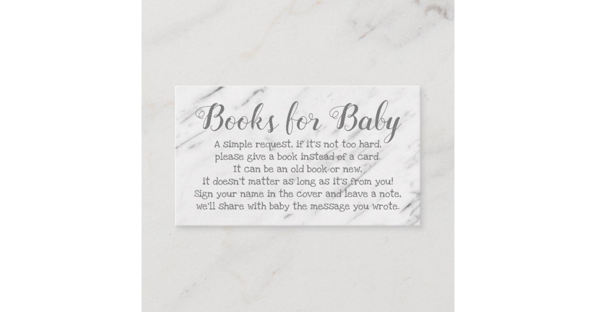 Book Request For Baby Shower Cute Poem Invitation Zazzle Com