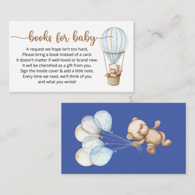 Book Request for Baby Shower Enclosure Card (Front/Back)
