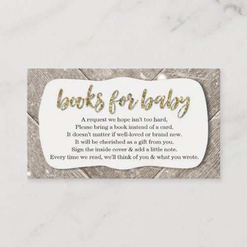 Book Request for Baby Shower Invitation _ Rustic