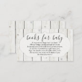 Book Request for Baby Shower Invitation - Rustic (Front/Back)