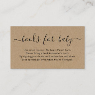 Book Request for Baby Shower Invitation - Rustic