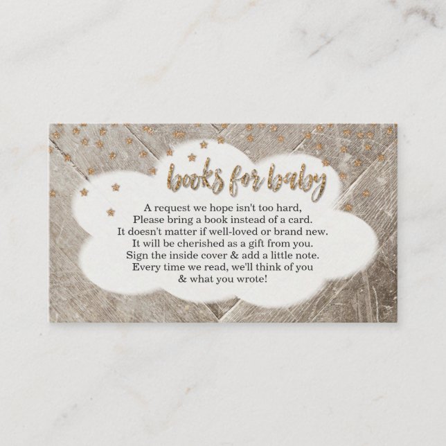 Book Request for Baby Shower Invitation - Rustic (Front)