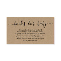 Book Request for Baby Shower Invitation - Rustic Book Request for Baby Shower Invitation - Rustic