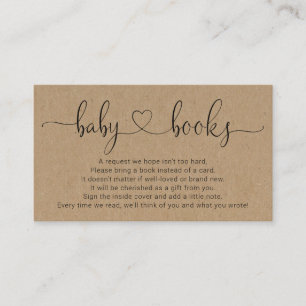 Book Request for Baby Shower Invitation - Rustic