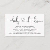 Book Request for Baby Shower Invitation - Simple