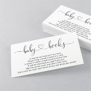 Book Request for Baby Shower Invitation - Simple