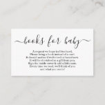 Book Request for Baby Shower Invitation - Simple<br><div class="desc">A wonderfully simple baby shower invitation insert,  requesting books instead of cards for the soon-to-be well-read baby on the way.</div>