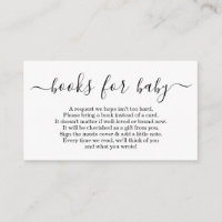 Book Request for Baby Shower Invitation - Simple