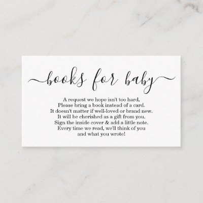 Book Request Baby Shower Invitation Insert Card Zazzle Com