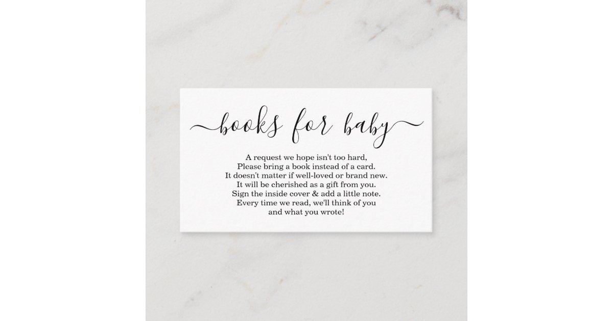 Book Request For Baby Shower Invitation Simple Zazzle Com