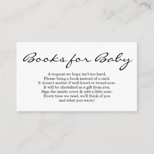Book Request for Baby Shower Invitation - Simple