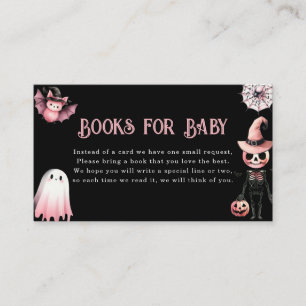 Book Request for Baby Shower Little Boo Halloween Enclosure Card