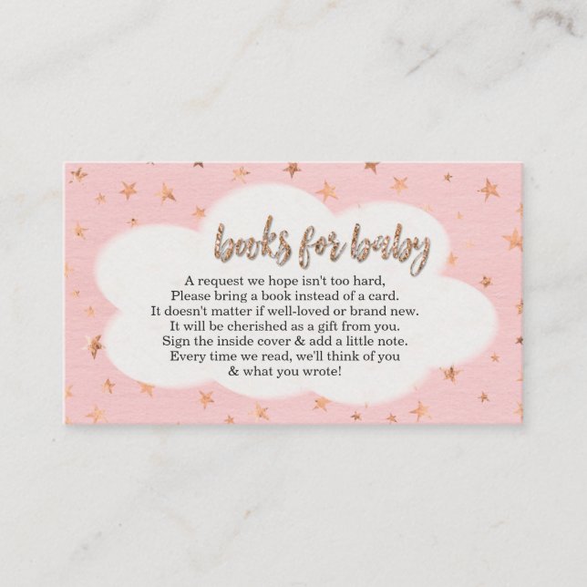 Book Request for Girl's Baby Shower Invitation (Front)