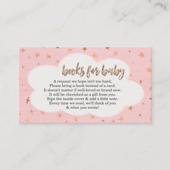 Book Request for Girl's Baby Shower Invitation (Front)