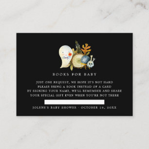 Book Request Halloween Ghost Baby Shower Enclosure Card