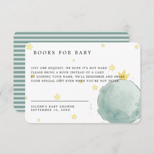 Book Request  Le Petit Prince Baby Shower Enclosure Card